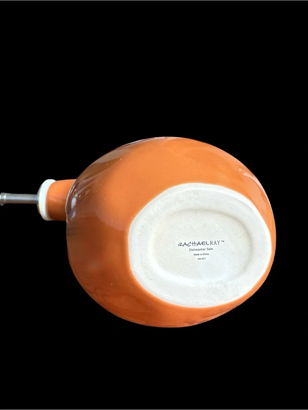 Rachael Ray Cucina Ceramic EVOO Olive Oil Dispenser Bottle 24oz Pumpkin Orange